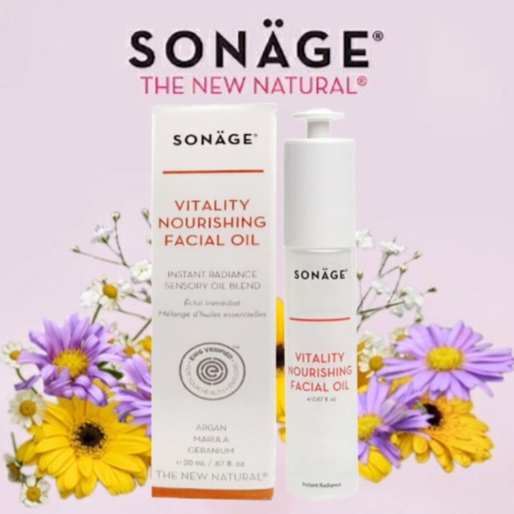 Sonage Vitality Nourishing Facial Oil with Marula & Argan Oil 20ml *BNIB